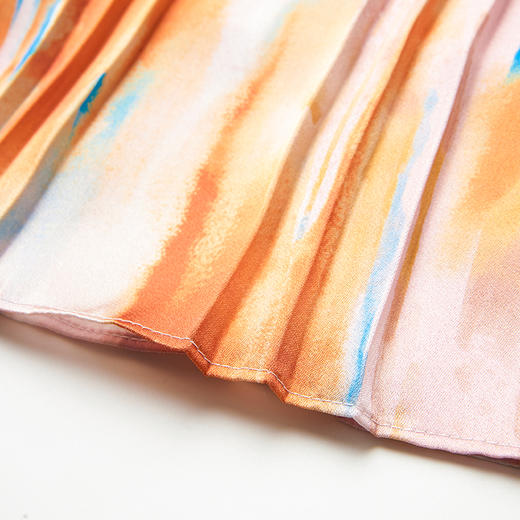 VIMAGE纬漫纪秋季新款女装中长款优雅印花A字裙半身裙V1506120半裙 商品图6