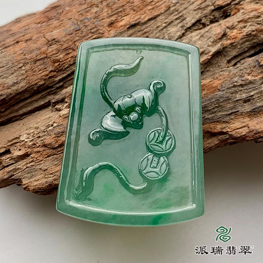 派瑞翡翠 翡翠挂件 冰糯种 绿色 商品图4
