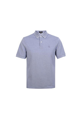 callisto双色珠地浅紫翻领T恤  SQTSS238C