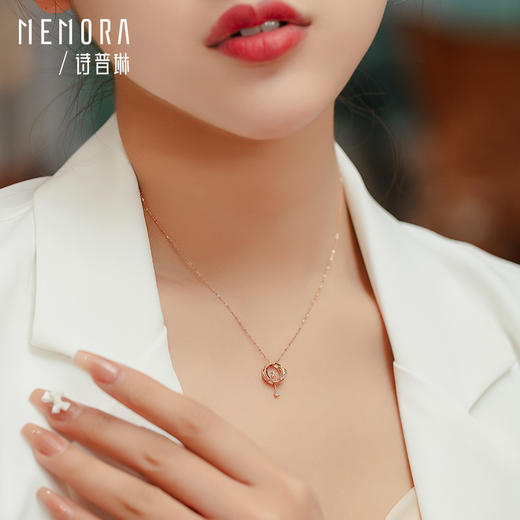诗普琳珠宝小礼物系列星球流星玫瑰18K金项链星星套链KN286601 商品图8