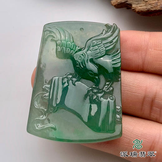 派瑞翡翠 翡翠挂件 冰糯种 绿色 商品图2