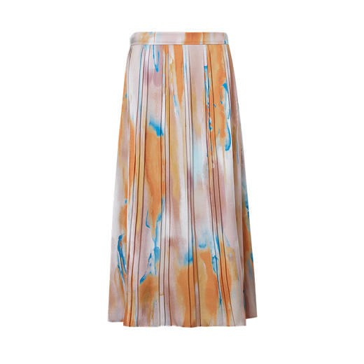 VIMAGE纬漫纪秋季新款女装中长款优雅印花A字裙半身裙V1506120半裙 商品图4