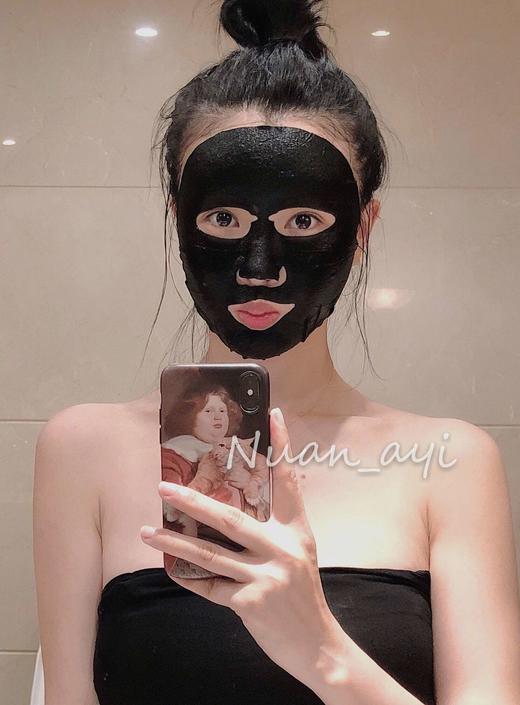 【负离子吸附 毛孔黑头敏感肌 修护提亮抗氧化】备长炭黑面膜 6片装 日本LEUNGESSMORE纪州 商品图1