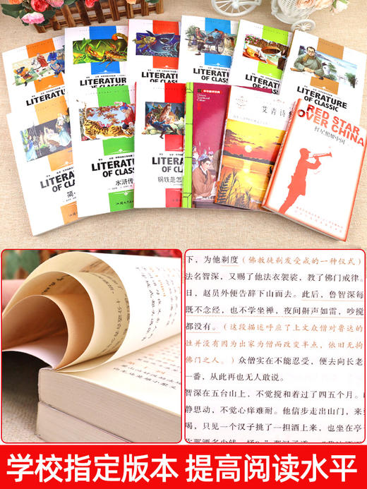 全套十二本 初中生必读课外书名著 西游记七年级原著骆驼祥子海底两万里朝花夕拾中学生阅读书籍中考12本老师推荐上下册正版人教版 商品图2