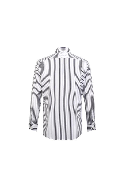 callisto全棉色织蓝色条纹法式领衬衫  FQSTL089C 商品图3