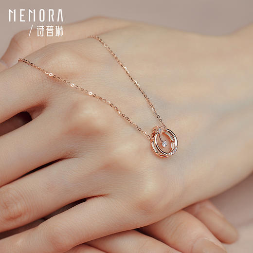 【1件7.5折】诗普琳珠宝小礼物系列心愿流星玫瑰18K金项链星星套链KN286501 商品图7