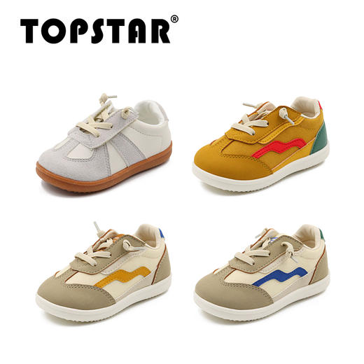 TOPSTAR新款秋冬儿童运动鞋男女儿童低帮软底可调松紧一脚蹬1110 商品图0