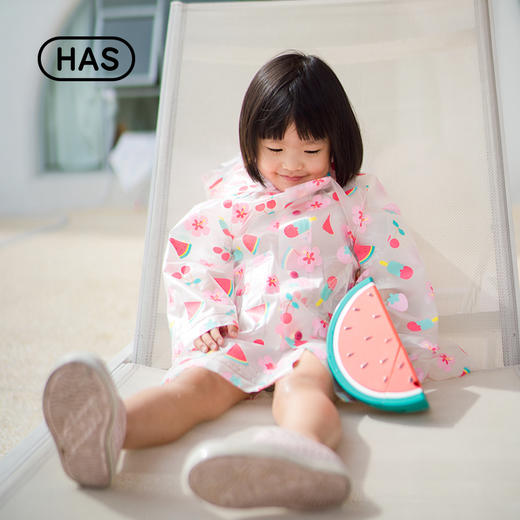 韩国HAS儿童雨衣幼儿园宝宝男女童小孩全身轻薄小学生雨披斗篷式 商品图5