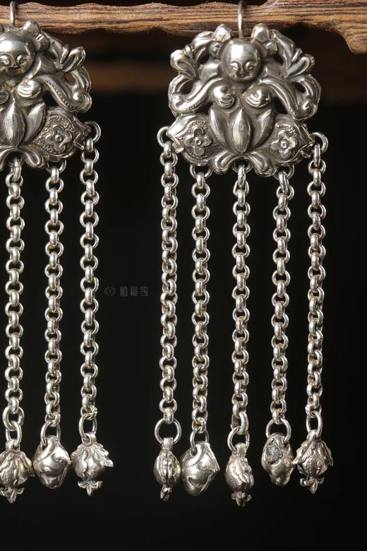 【连贵】老银莲花童子耳坠-YS2107226 商品图2