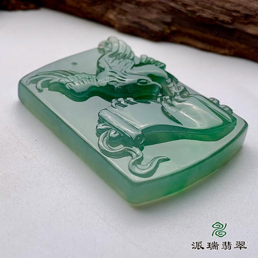 派瑞翡翠 翡翠挂件 冰糯种 绿色 商品图3