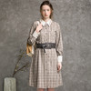 Famecoco范可儿秋装女长袖格纹连衣裙F216FA018 商品缩略图0