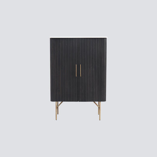 NS家居nsfurniture进口大理石实木装饰柜NSCB-SWAN-BAR*Black/White 商品图0