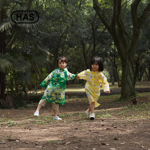 韩国HAS儿童雨衣幼儿园宝宝男女童小孩全身轻薄小学生雨披斗篷式 商品图4