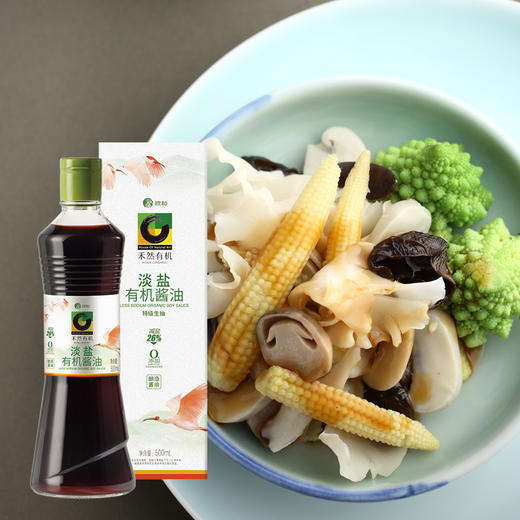 禾然有机淡盐酱油 500ml 商品图1