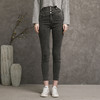 famecoco范可儿高腰牛仔裤女士秋季纯棉紧身长裤F216GA013 商品缩略图0