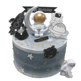 NO.261 ｜小小宇航员 ｜动物奶油蛋糕