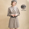 famecoco范可儿格子连衣裙女秋装长袖衬衫裙中长款F216FA019 商品缩略图0