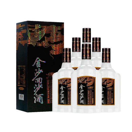 贵州金沙回沙钻石五星500ml*6瓶 酱香型53度礼盒装白酒整箱 商品图0