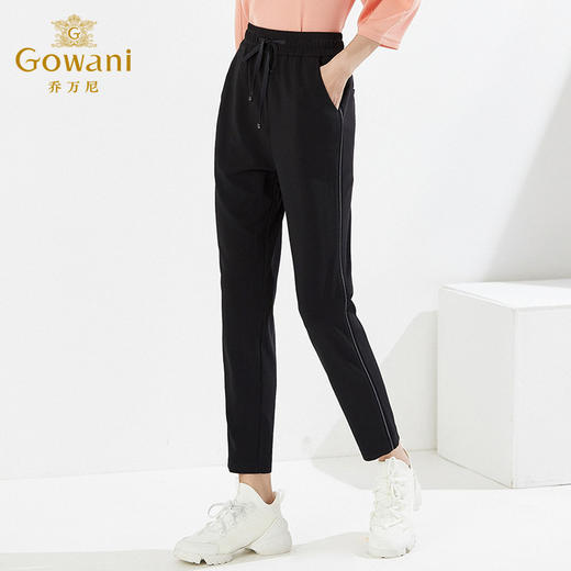 乔万尼运动裤休闲风系带舒适爽滑长裤EI2F855 商品图1