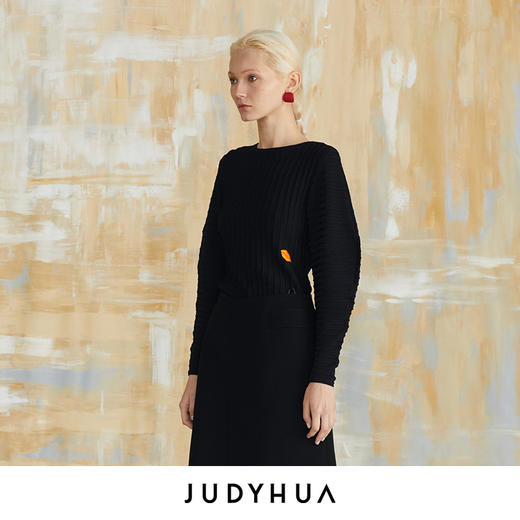JUDYHUA 红唇刺绣针织上衣 JHB3M014 商品图1
