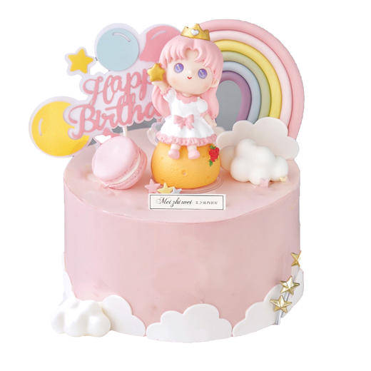 NO.335 ｜月球星愿公主｜动物奶油蛋糕 商品图0