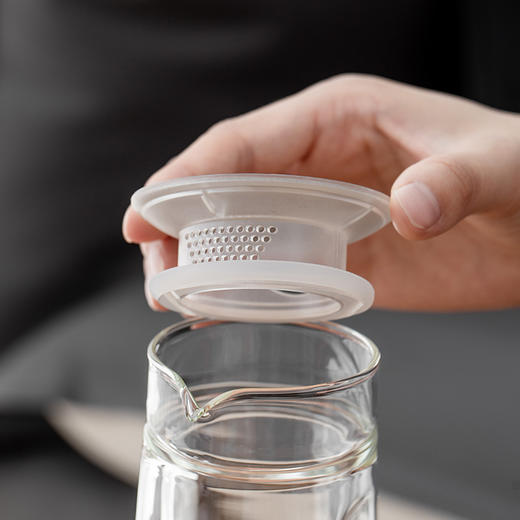 哲品 便携旅行茶具套装耐热玻璃红茶泡茶器 月影简装一壶两杯整套 商品图7