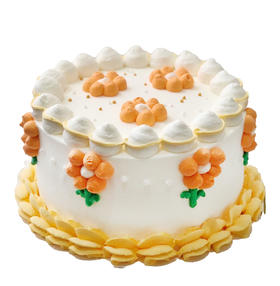 NO.277 ｜ins简约小黄花 ｜动物奶油蛋糕