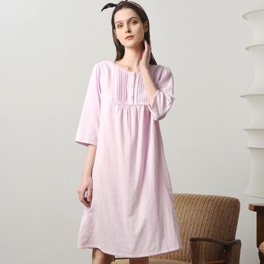 3楼 美标舒适棉质香芋紫清新甜美睡裙89069 商品图3