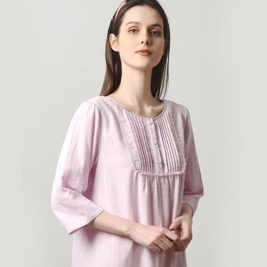 3楼 美标舒适棉质香芋紫清新甜美睡裙89069 商品图2
