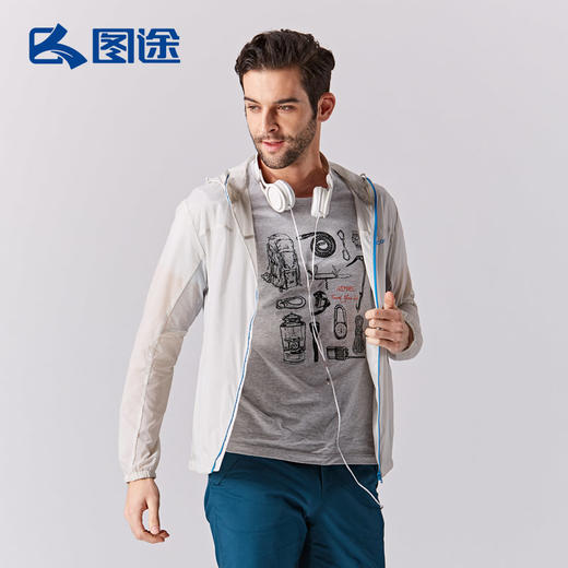 Acome阿珂姆/盖勒男式连帽皮肤衣 AG161J1082 商品图3