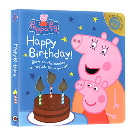 小猪佩奇生日快乐 英文原版 Peppa Pig Happy Birthday 粉红猪小妹 纸板发声书 亲子互动绘本 儿童英语启蒙晚安故事书 英文版书籍