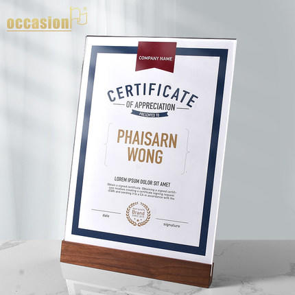 授权牌定制定做企业加盟奖牌创意奖座亚克力刻字企业代理证书设计 商品图0