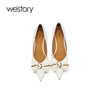 westory女鞋2021秋季新款真皮尖头浅口高跟鞋百搭单鞋S21CE34461 商品缩略图3
