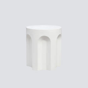 NS家居nsfurniture进口象牙色混泥土咖啡台NSST-CRB03 SIDE TABLE*CONCRETE IVORY