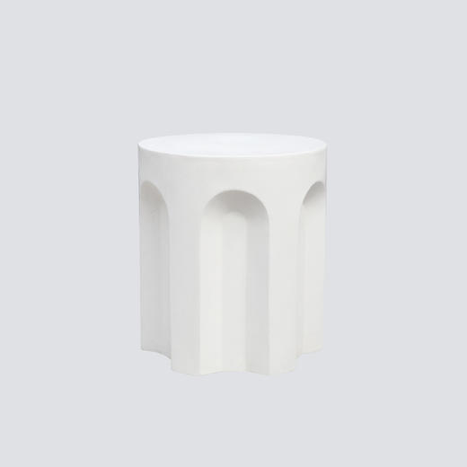 NS家居nsfurniture进口象牙色混泥土咖啡台NSST-CRB03 SIDE TABLE*CONCRETE IVORY 商品图0