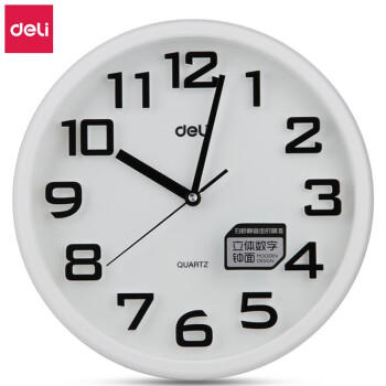 得力挂钟8948白（12寸）圆形 商品图0