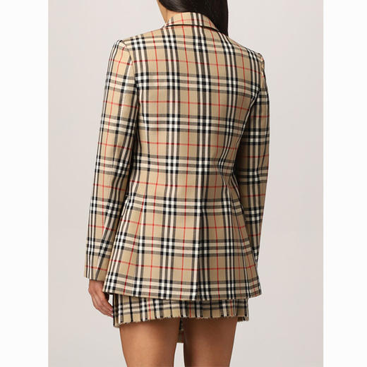 BURBERRY 巴宝莉  女士 Vintage 格纹羊毛精裁夹克 格子 8033466 A7028 商品图2