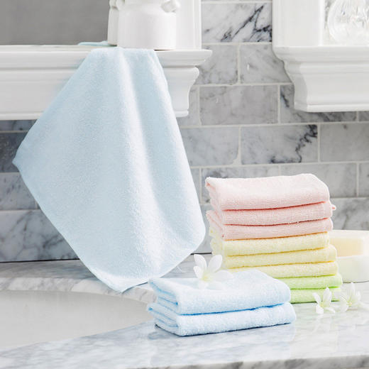 亲肤柔软儿童面巾方巾 不掉毛 纤维小手帕  商品图2