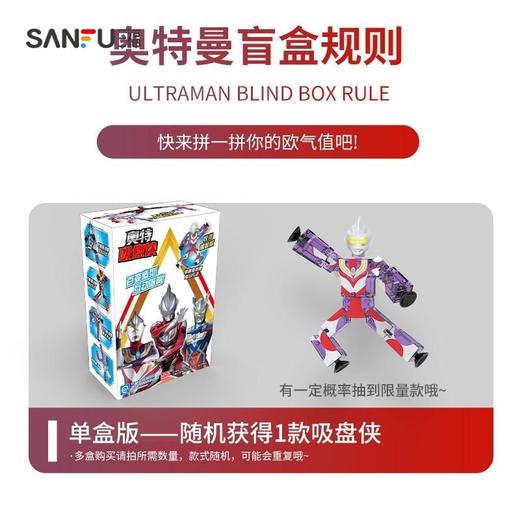奥特超可动吸盘侠（盲盒装）ATM6988玩具礼物潮流桌面摆件 商品图3