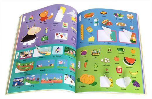小猪佩奇1000单词趣味贴纸游戏书 英文原版 Peppa Pig 1000 First Words Sticker Book 佩佩粉红猪小妹 英语入门启蒙初级 亲子互动 商品图1