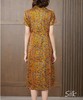 XT 21017-1活力气质宽松腰小碎花香云纱桑蚕丝连衣裙 商品缩略图2