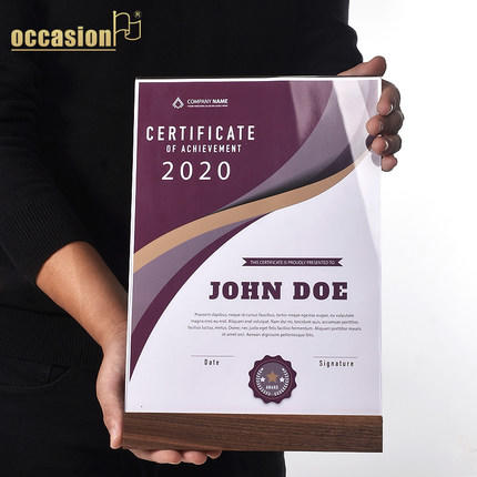 授权牌定制定做企业加盟奖牌创意奖座亚克力刻字企业代理证书设计 商品图2