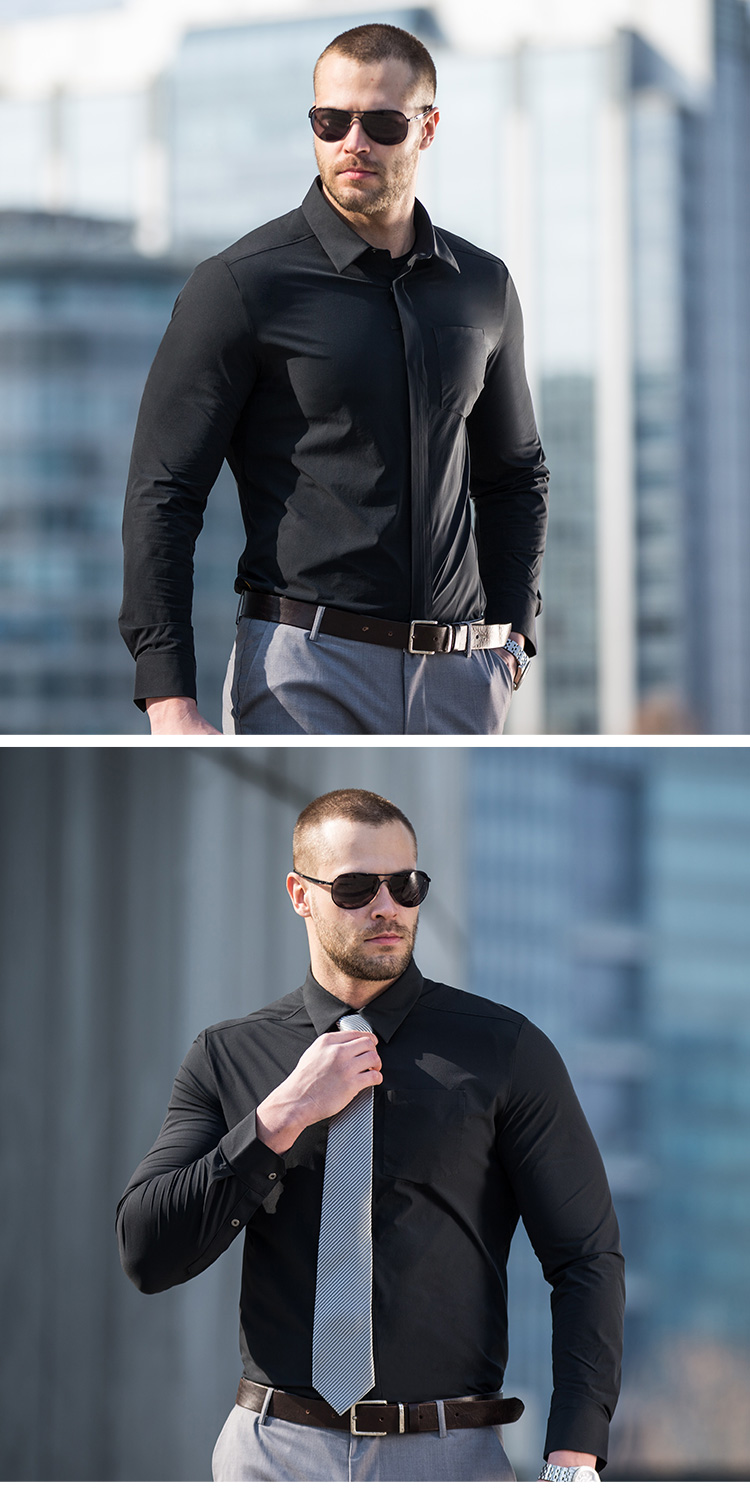 龙牙暗冰长袖速干衬衫加强版