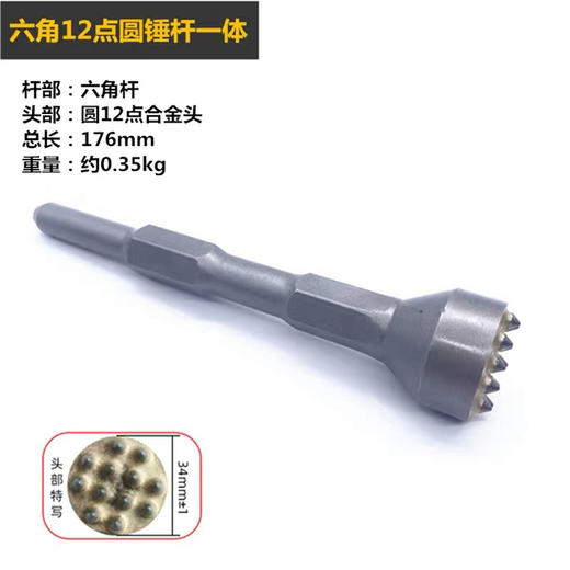 【货号05828】26电锤花锤合金头墙壁凿毛锤混凝土桥梁凿毛钻头 商品图6