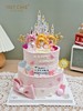 1027CAKE | 双层 粉嫩色系 美少女 城堡 翻糖蝴蝶结装饰 周岁蛋糕 商品缩略图0