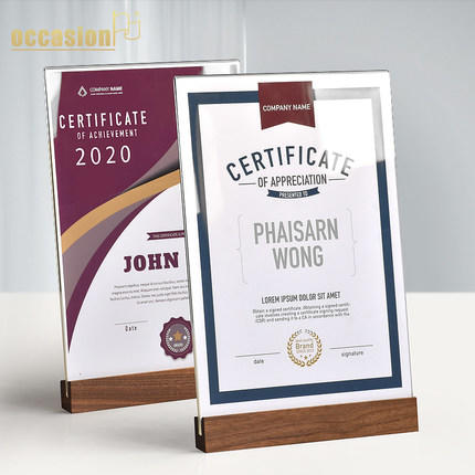 授权牌定制定做企业加盟奖牌创意奖座亚克力刻字企业代理证书设计 商品图1