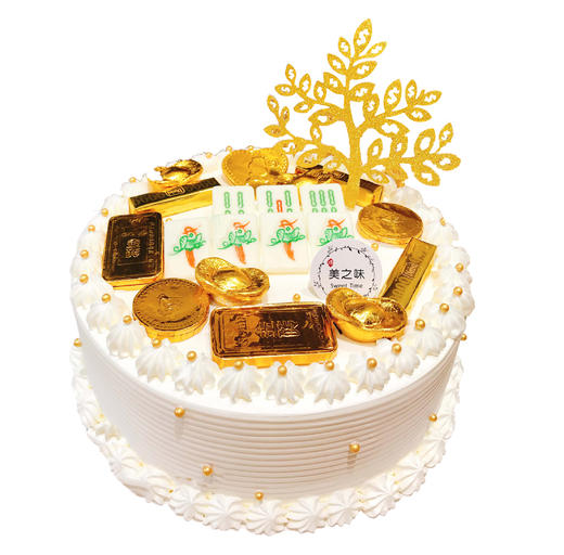 NO.106｜金灿灿幺鸡麻将 ｜动物奶油蛋糕 商品图0