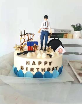 【三款】吃鸡蛋糕主题三（岁数可加可改请备注）