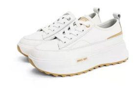 奶酪厚底小白鞋