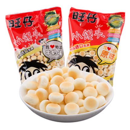【10.5元/袋】旺仔特浓牛奶味小馒头/原味蜂蜜小馒头210g 商品图0